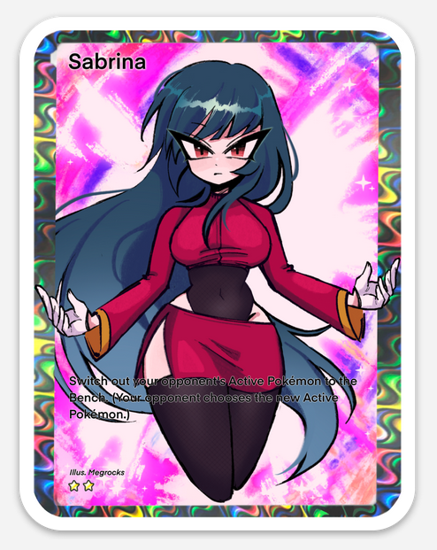 Psychic Trainer Card - Sticker (nsfw)
