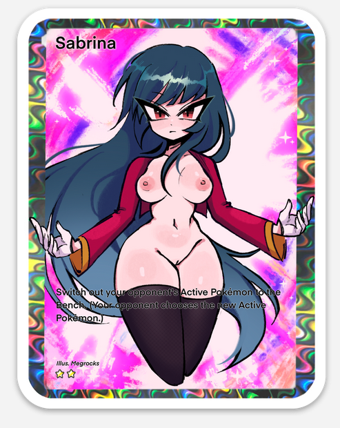 Psychic Trainer Card - Sticker (nsfw)