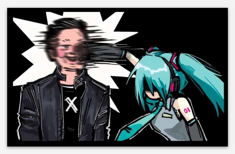 Miku Punch - Sticker