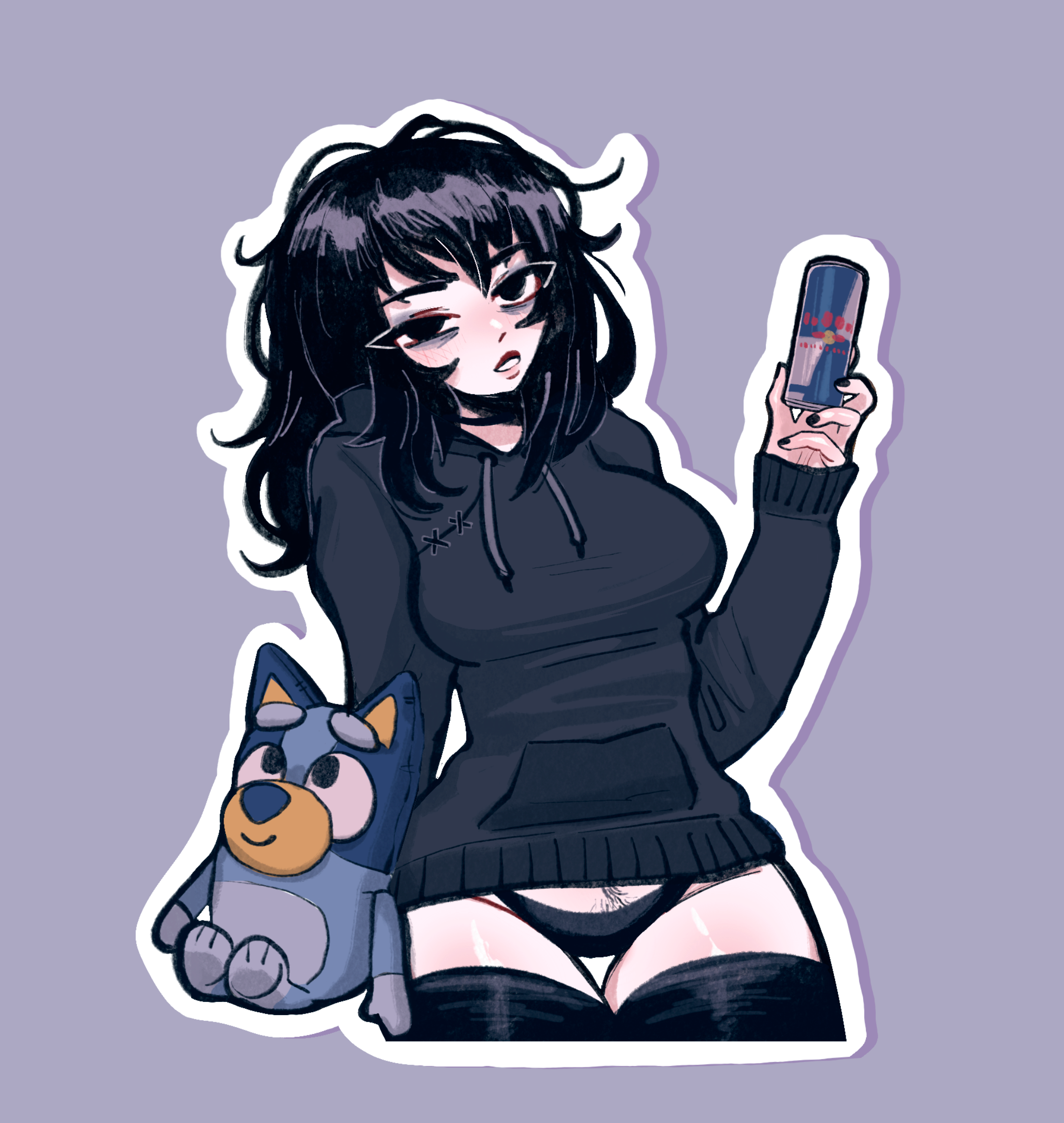 doomer girl - sticker