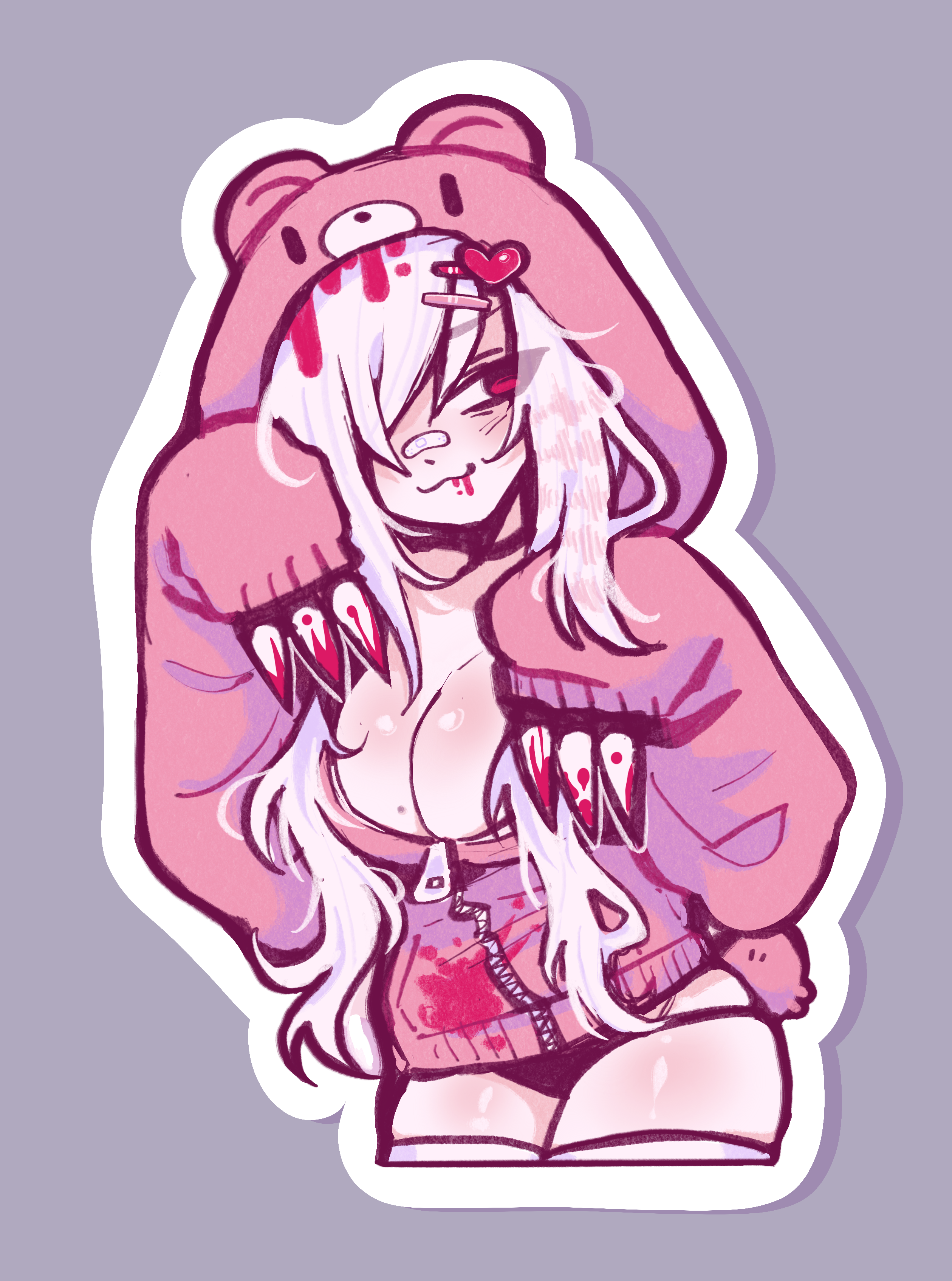 gloomy girl - sticker