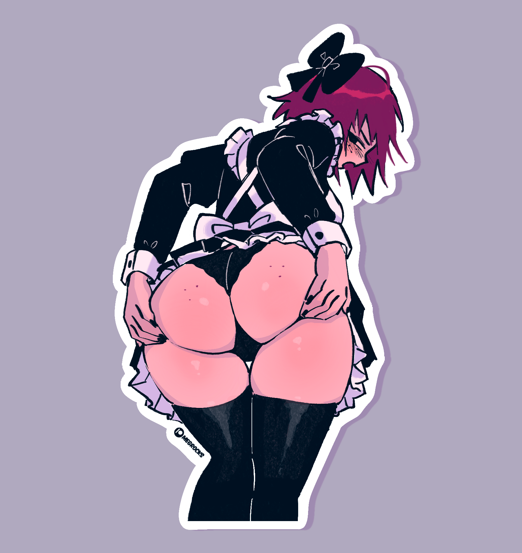 maid kim booty - sticker