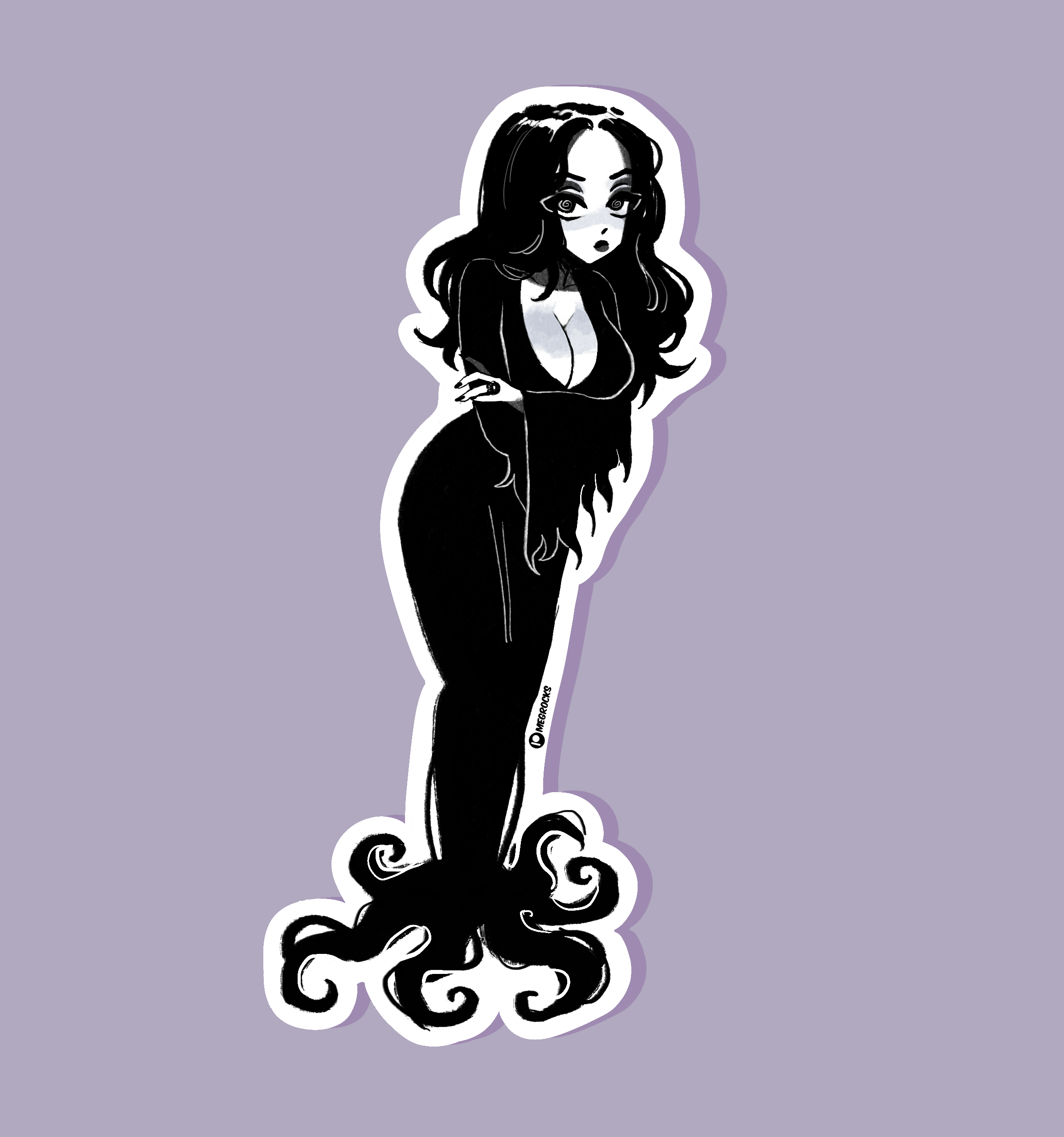 morticia - sticker