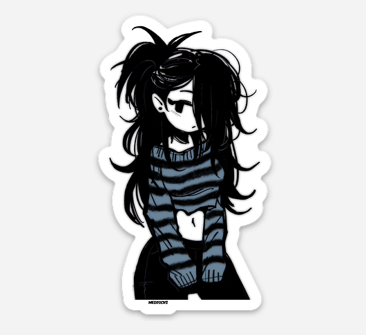 blue sweater - sticker