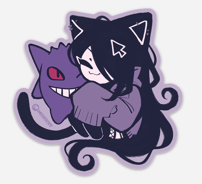 meg & gengy - sticker