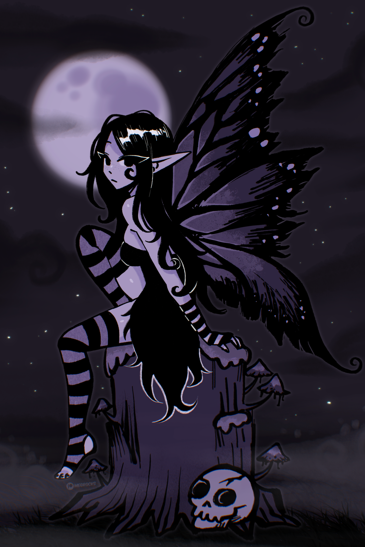 goth faerie - print