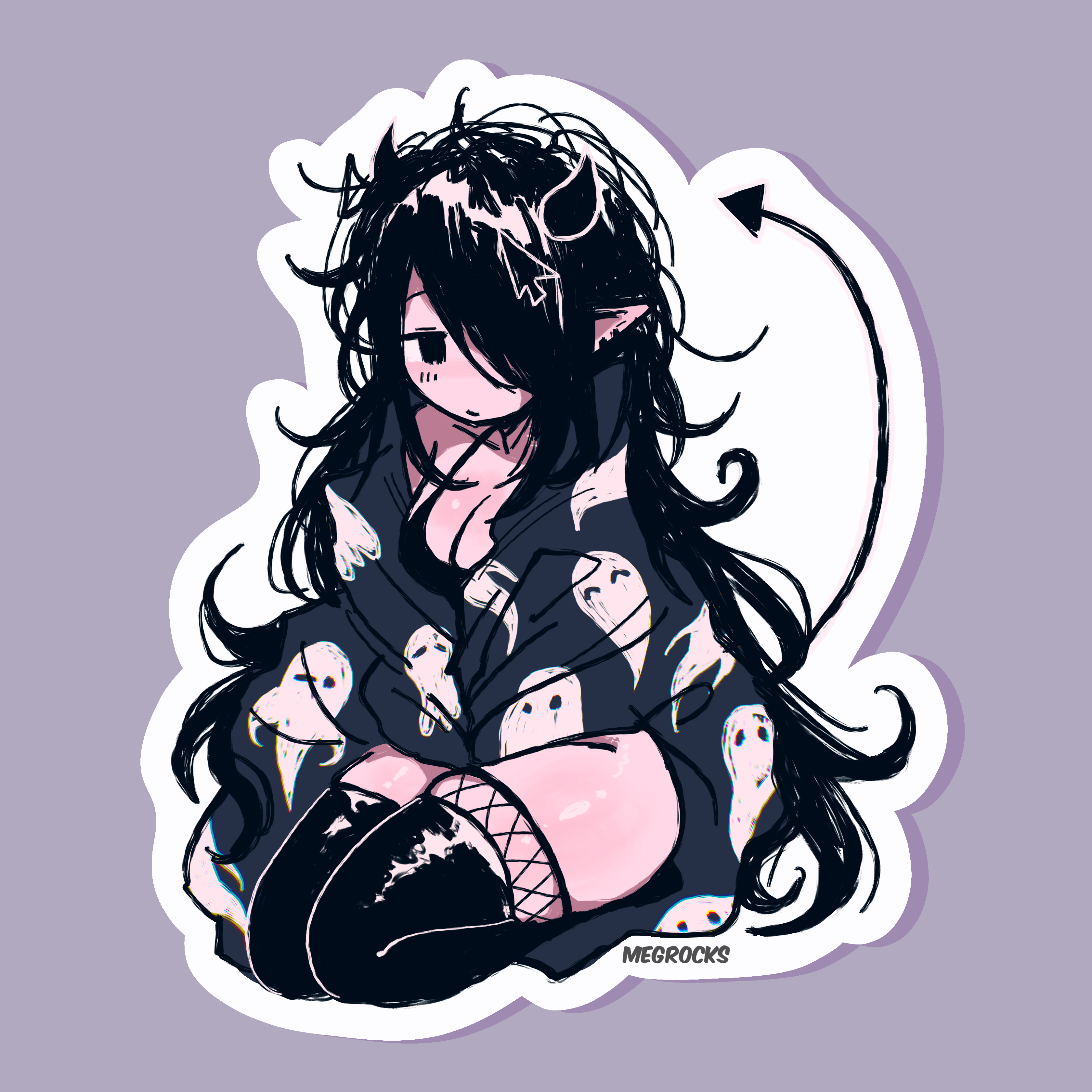 ghost blankie - sticker