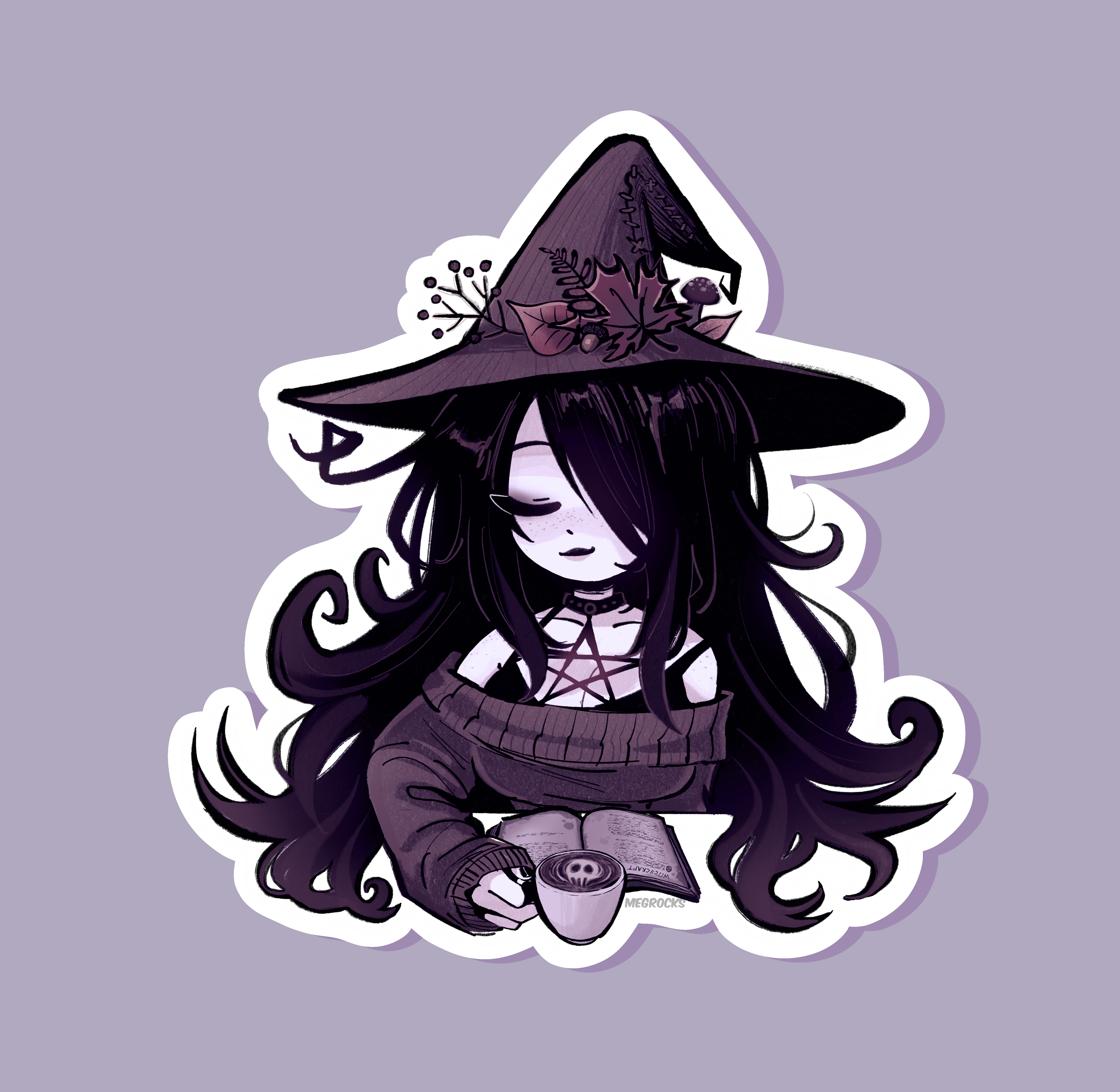 meg witch - sticker