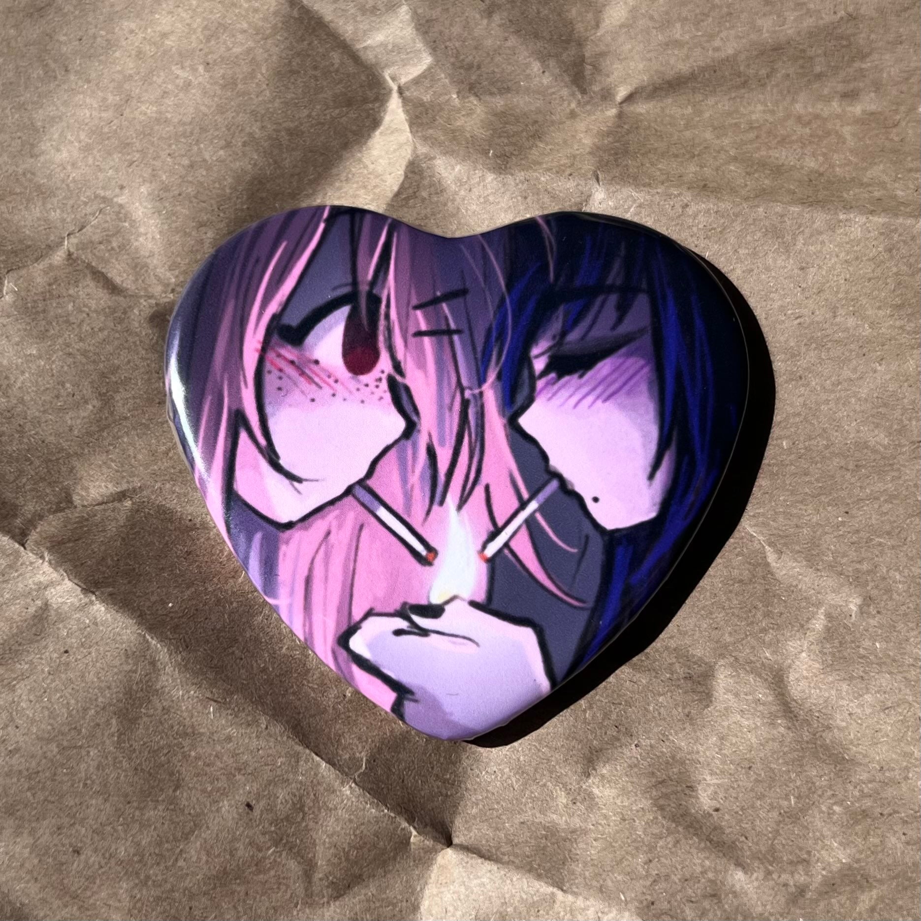 smoking - heart button
